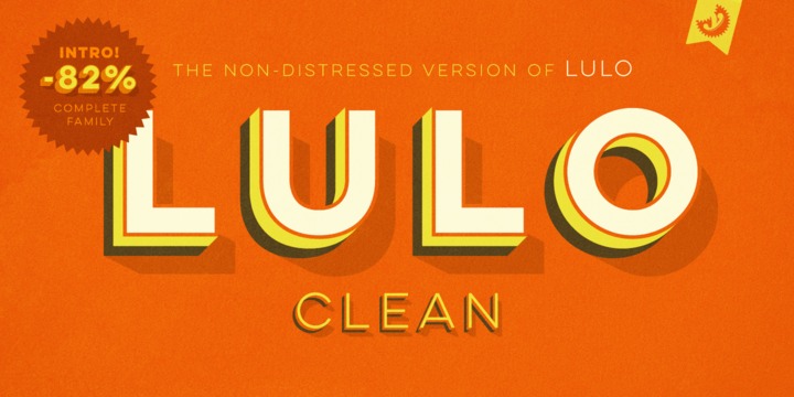 Lulo clean: a geometric layered typeface for only $9