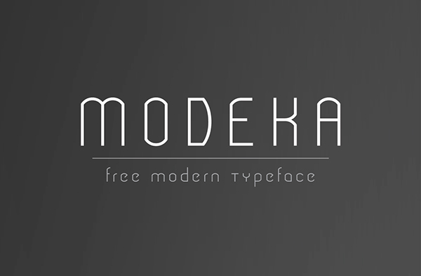 Free font: Modeka