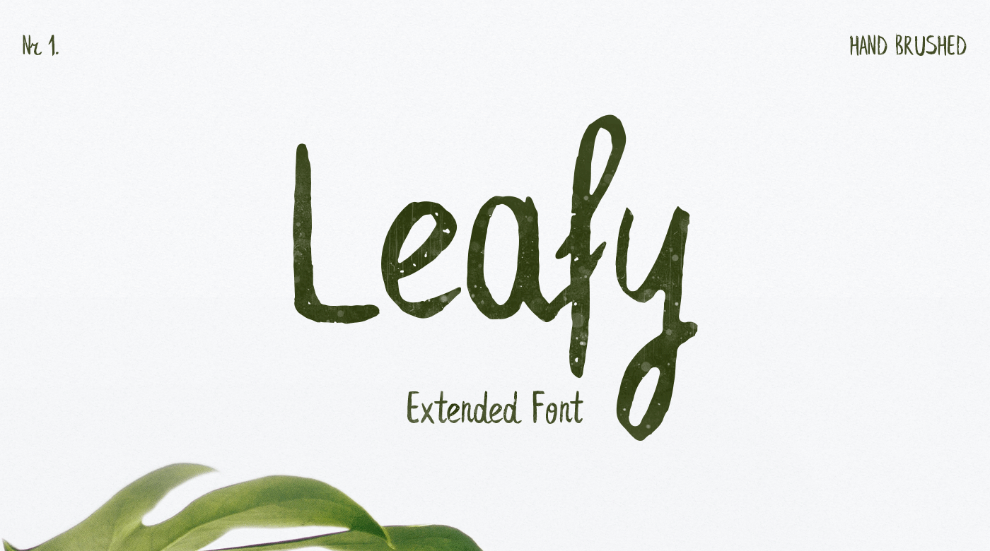 Free font: Leafy extended