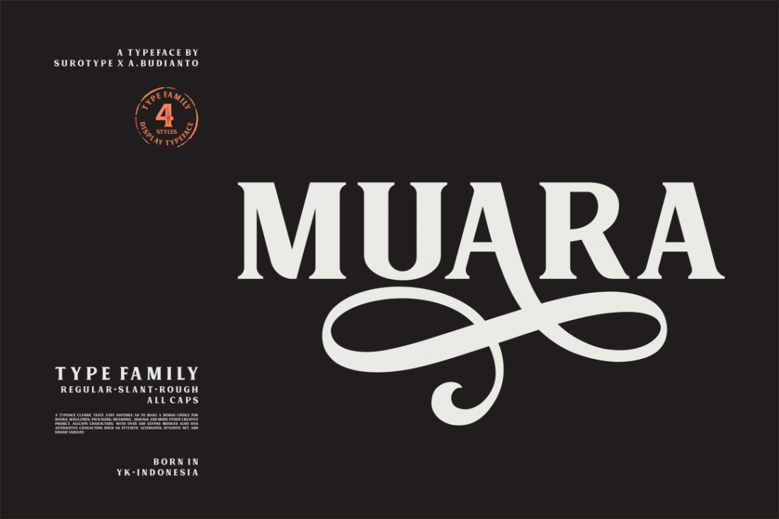 Classic, All-Caps Muara Font Family