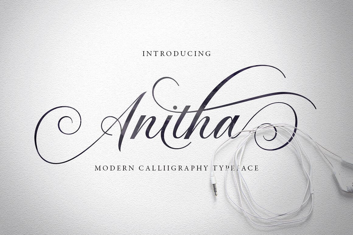 Modern Calligraphy Typeface, Anitha