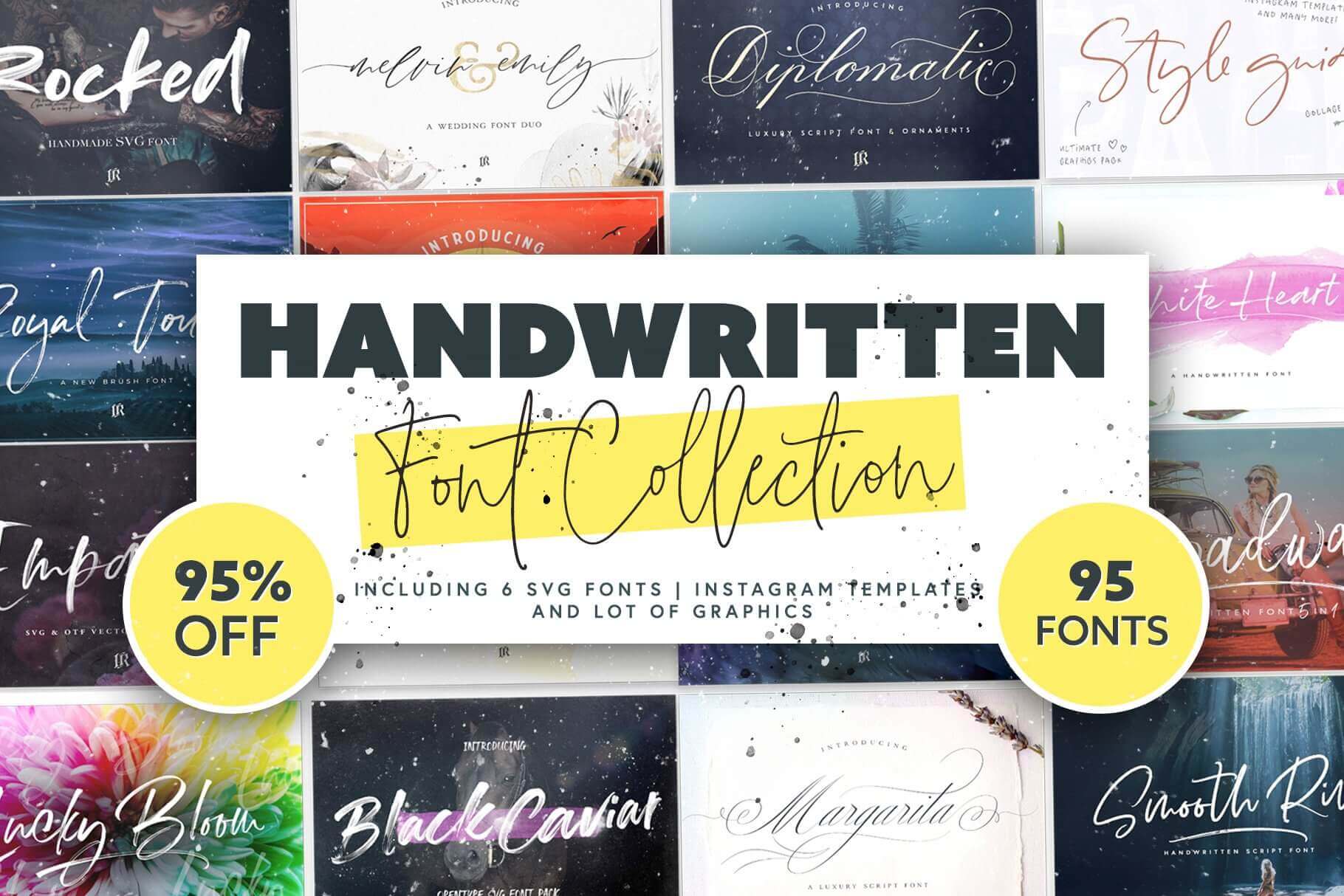 95 Handwritten Fonts, Instagram Templates & More