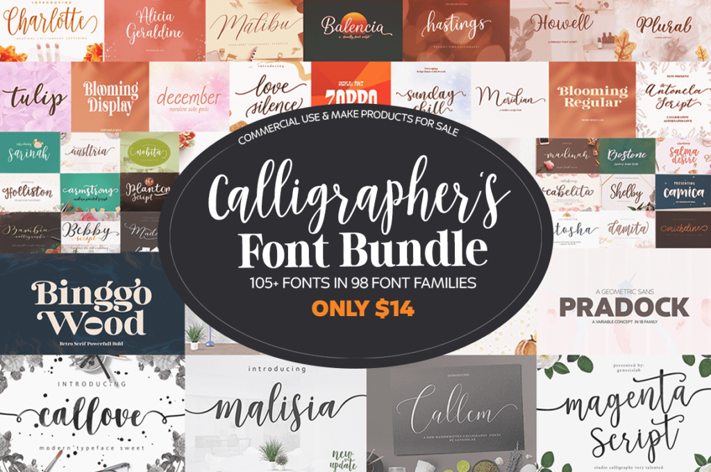 105+ Gorgeous Calligraphy Fonts from Genesislab