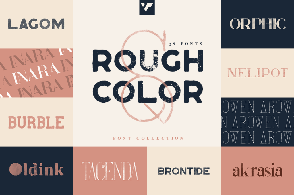 Rough & Color Font Collection – only $14!